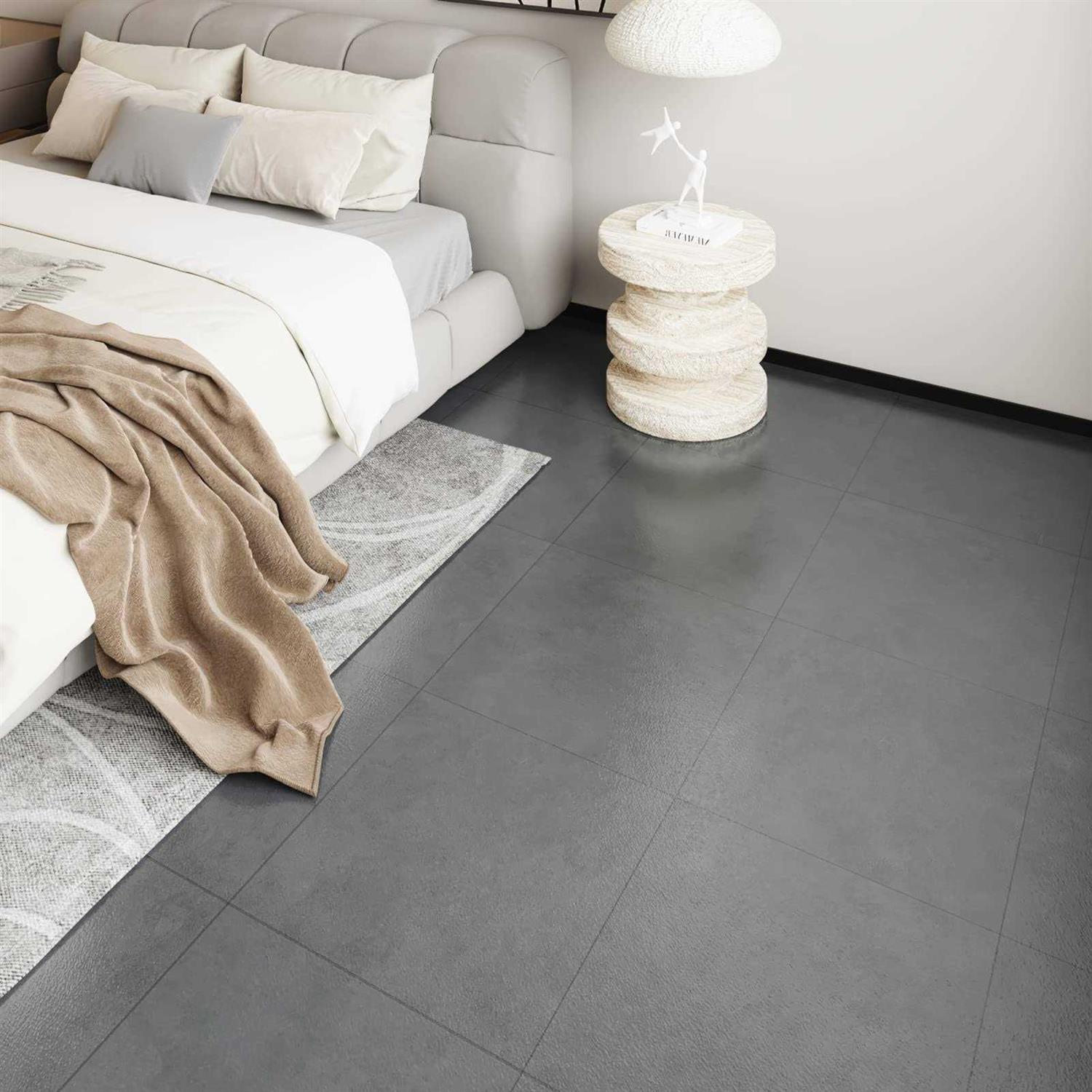 WESTICK Peel and Stick Floor Tile Grey Marble Vinyl Flooring Self Adhesive Waterproof Tile Removable Tile - Zenithce