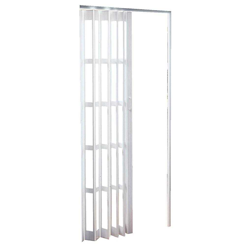 Spectrum Express One Plus 36-in x 96-in Frost White with Transparent Panels Vinyl Accordion Door in Off-Whit - Zenithce