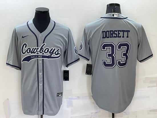 Dallas Cowboys #33 Tony Dorsett Gray Cool Base Stitched Baseball Jersey - Zenithce