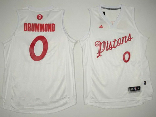 Detroit Pistons #0 Andre Drummond adidas White 2016 Christmas Day Stitched Swingman Jersey - Zenithce