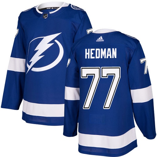 Tampa Bay Lightning #77 Victor Hedman Blue Stitched Adidas Jersey - Zenithce