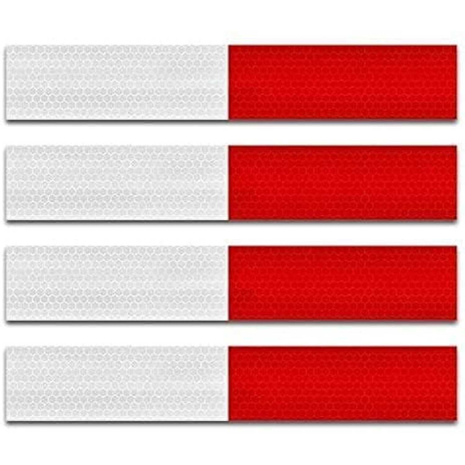 Reflective Tape ,Reflective Tape for Trailers 2”x12′ Waterproof Self Adhesive Auto Truck Safety Reflector Strips Hazard Caution Warning - Zenithce