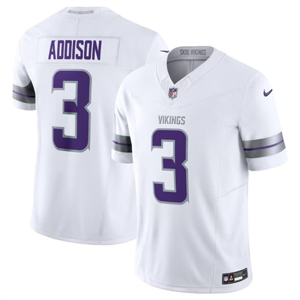 Minnesota Vikings #3 Jordan Addison White F.U.S.E. Winter Warrior Limited Stitched Jersey - Zenithce