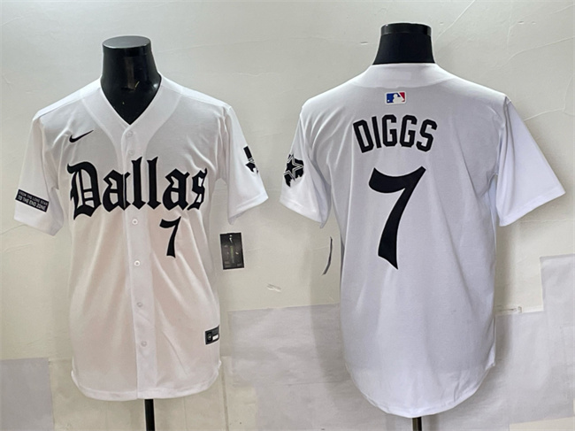 Dallas Cowboys #7 Trevon Diggs White 'Gothic Lone Star Edition' Limited Stitched Jersey - Zenithce