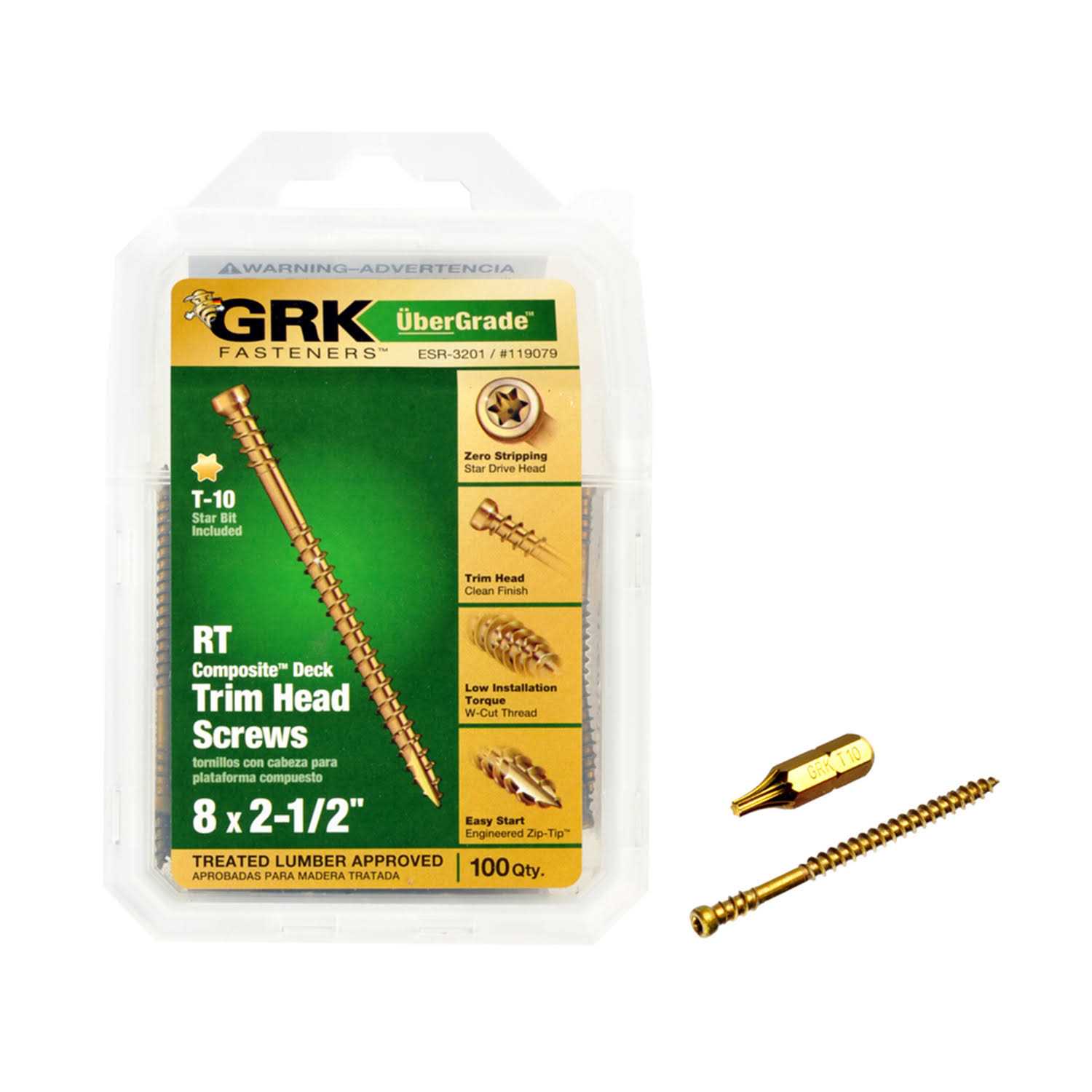 GRK Fasteners R4 Screws 103137 - Zenithce