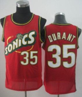 Seattle Supersonics #35 Kevin Durant 1995-96 Red Swingman Jersey - Zenithce