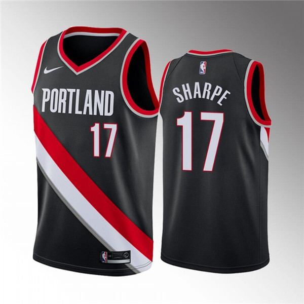 Portland Trail Blazers #17 Shaedon Sharpe Black Icon Edition Stitched Jersey - Zenithce