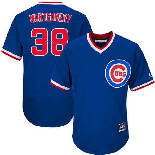 Cubs #38 Mike Montgomery Blue Flexbase Authentic Collection Cooperstown Stitched Jersey - Zenithce