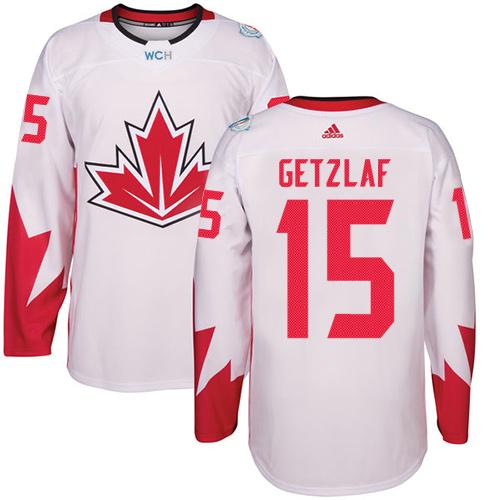 Team CA. #15 Ryan Getzlaf White 2016 World Cup Stitched Jersey - Zenithce