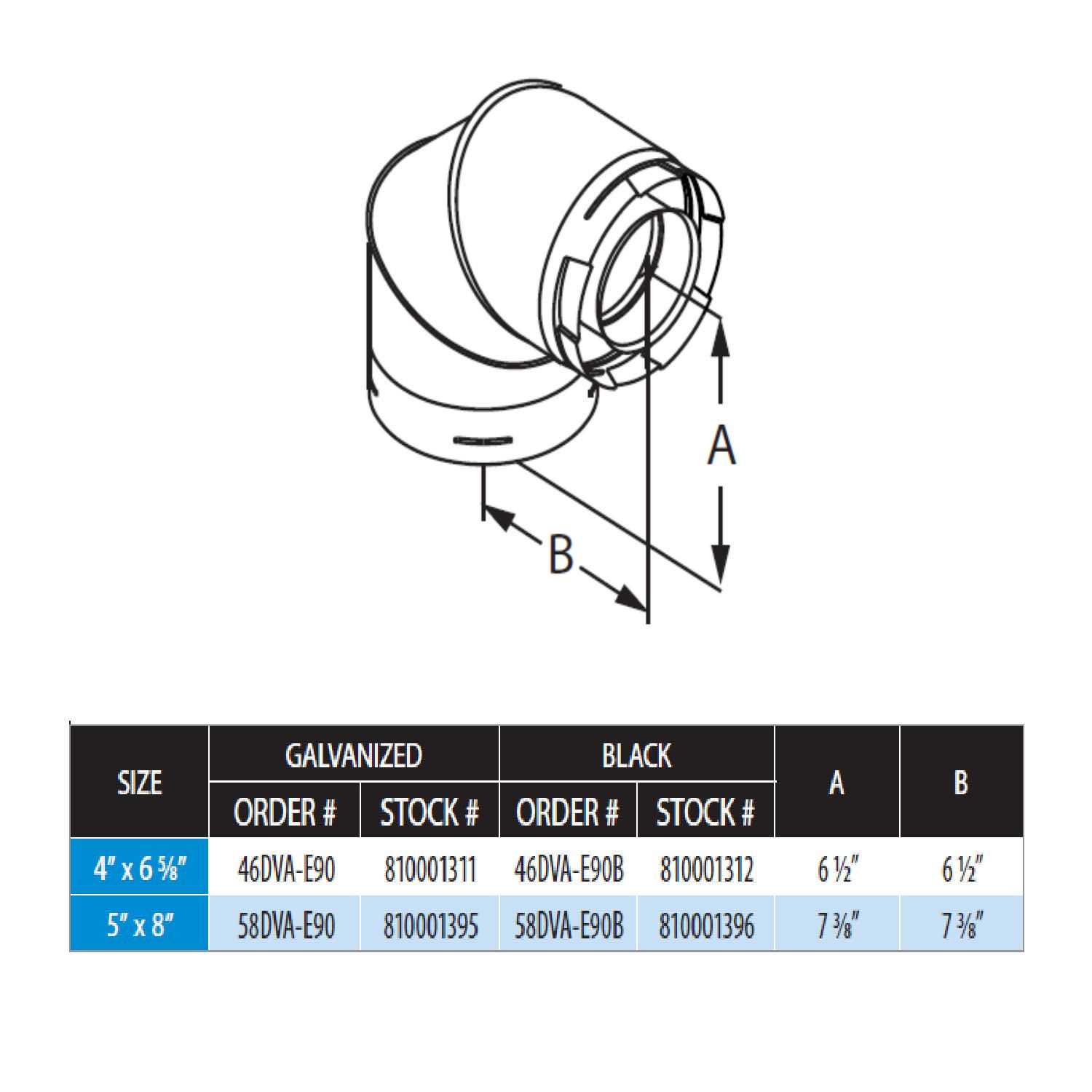 DuraVent 46DVA-E90 DirectVent Pro 90 Elbow - Zenithce