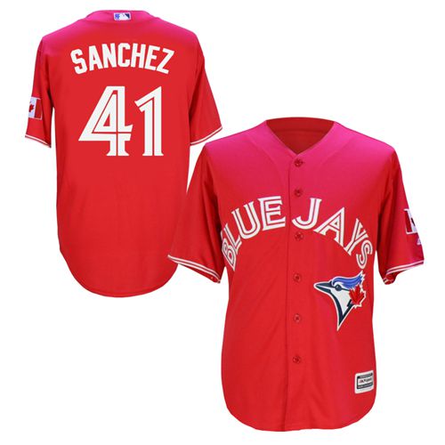 Blue Jays #41 Aaron Sanchez Red New Cool Base Canada Day Stitched Jersey - Zenithce