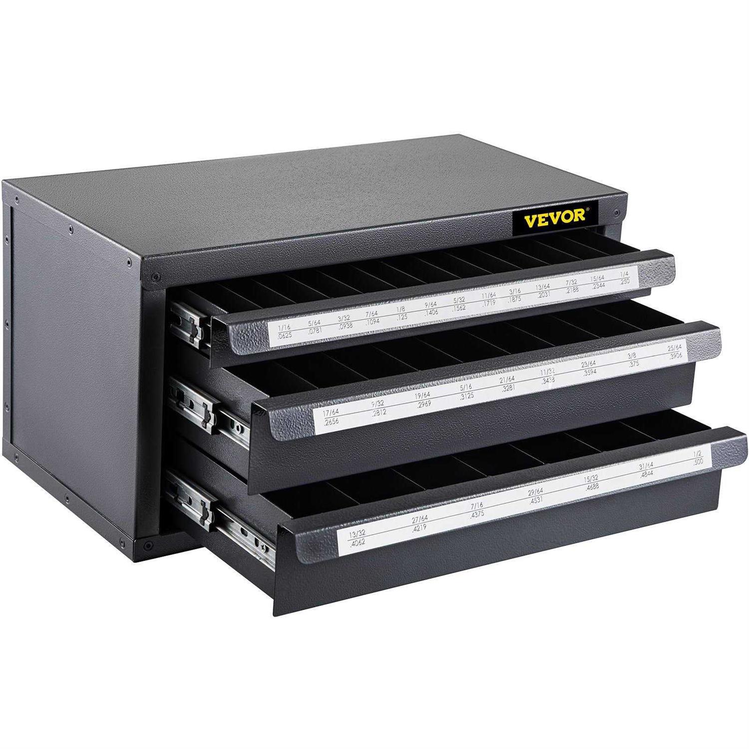 VEVOR Drill Bit Dispenser Cabinet Three-Drawer Drill Bit Dispenser - Zenithce