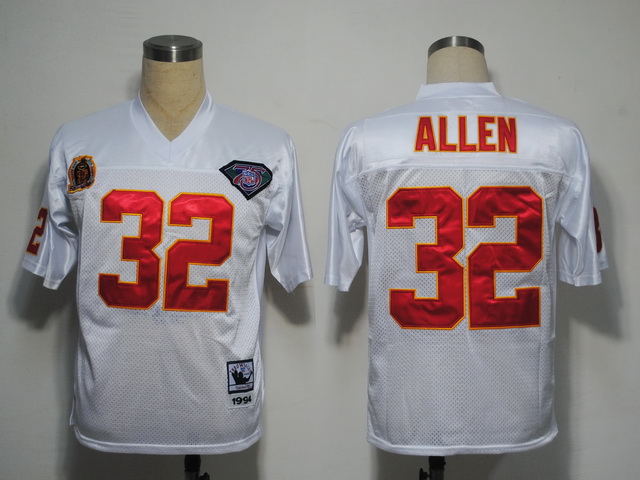 Mitchell And Ness Chiefs #32 Marcus Allen White 75TH Stitched Jersey - Zenithce