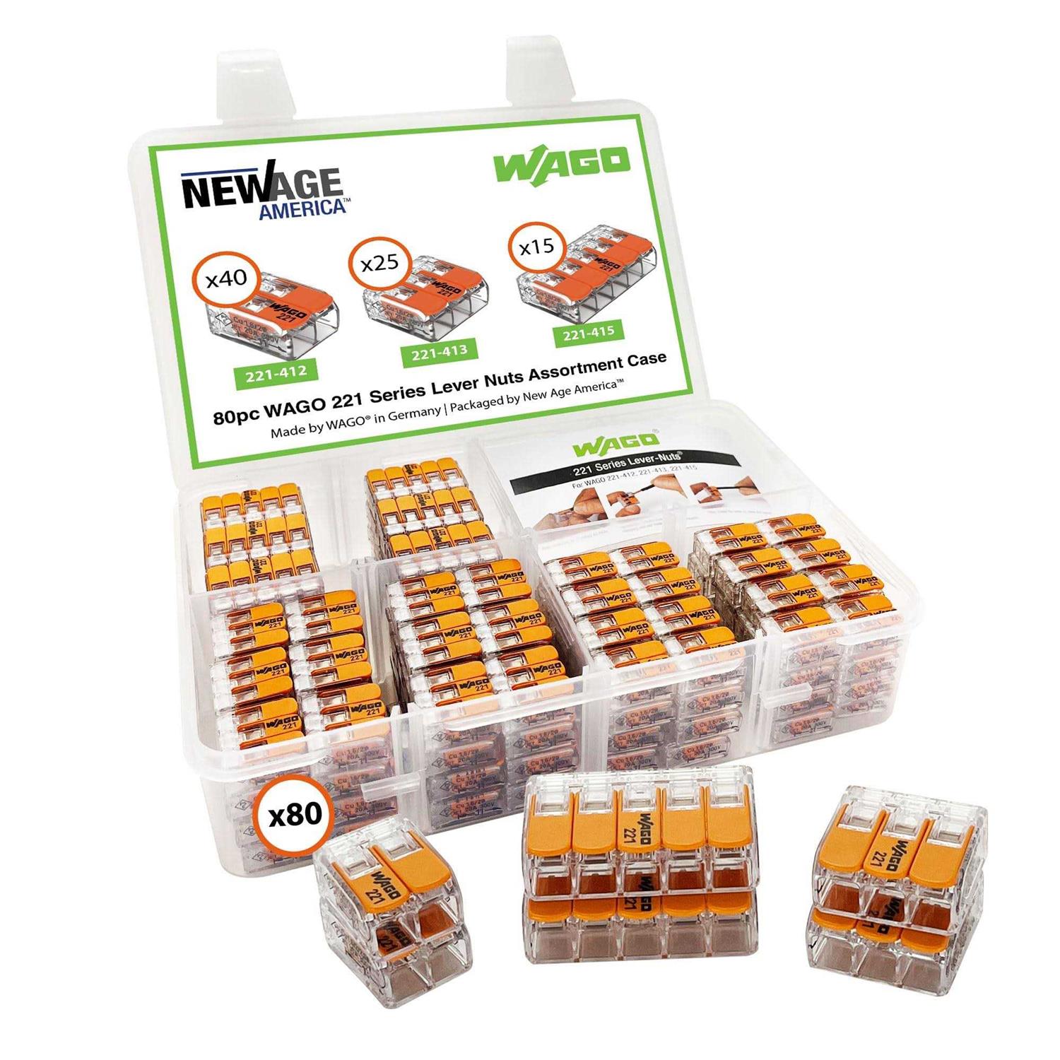 New Age America Wago 221 Series Compact Splicing Wire Connectors Assortment Pack - Zenithce