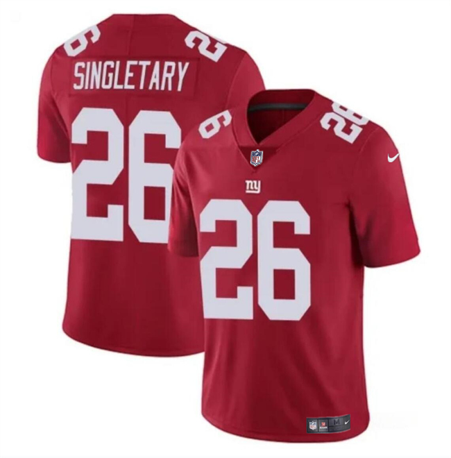 New York Giants #26 Devin Singletary Red Vapor Untouchable Limited Stitched Jersey - Zenithce