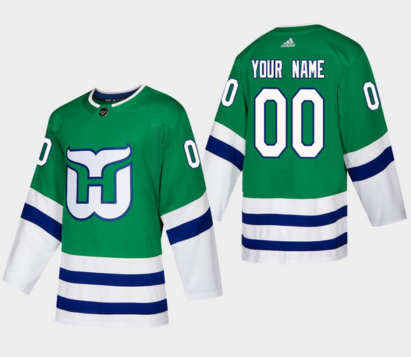 Carolina Hurricanes Custom Green Stitched Jersey - Zenithce