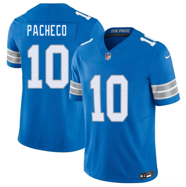 Detroit Lions #10 Isiah Pacheco Blue 2026 F.U.S.E. Vapor Limited Stitched Jersey - Zenithce
