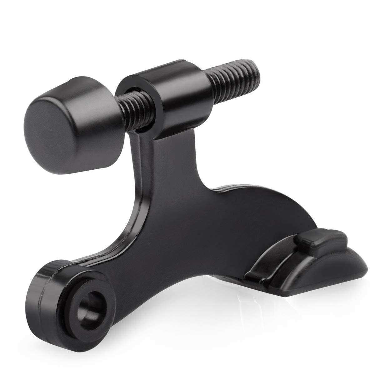 HOMOTEK Hinge Pin Door Stopper,Adjustable Deluxe Heavy Duty Door Stopper 2-1/2×1-3/4”,with Black Rubber Bumper Tips - Zenithce