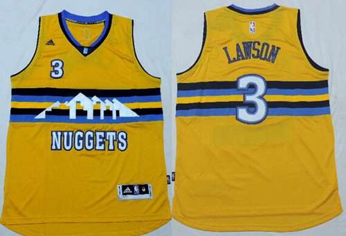 Denver Nuggets #3 Ty Lawson Revolution 30 Swingman 2014 New Yellow Jersey - Zenithce