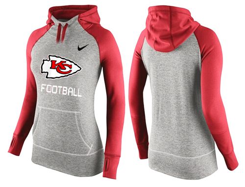 Women's Nike Kansas City Chiefs Performance Hoodie Grey   Red_1 - Zenithce