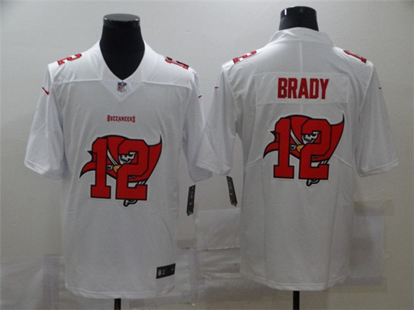 Tampa Bay Buccaneers #12 Tom Brady White Shadow Logo Limited Stitched Jersey - Zenithce