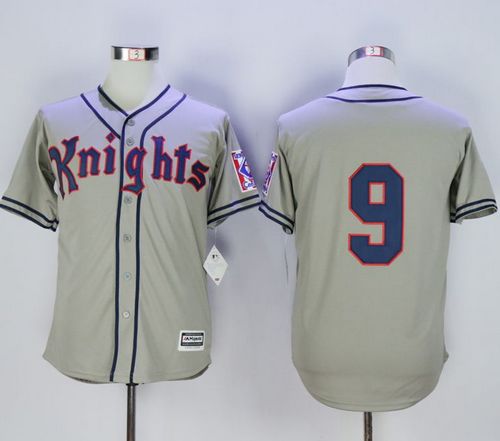 New York Knights The Natural #9 Roy Hobbs Grey Movie Stitched Baseball Jersey - Zenithce