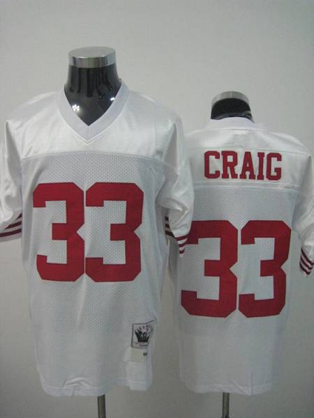 Mitchell And Ness 49ers #33 Roger Craig Stitched White Jersey - Zenithce
