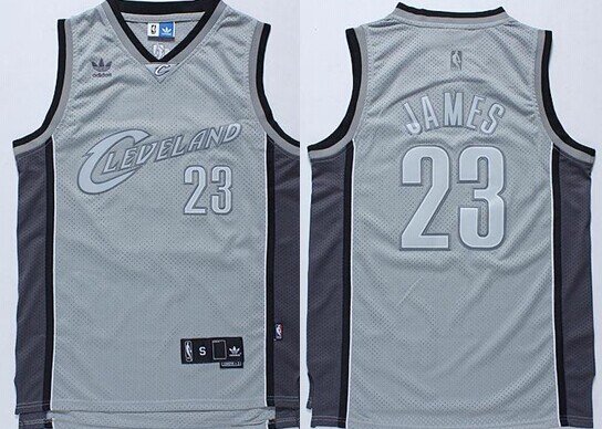 Cleveland Cavaliers #23 LeBron James Gray Swingman Throwback Jersey - Zenithce