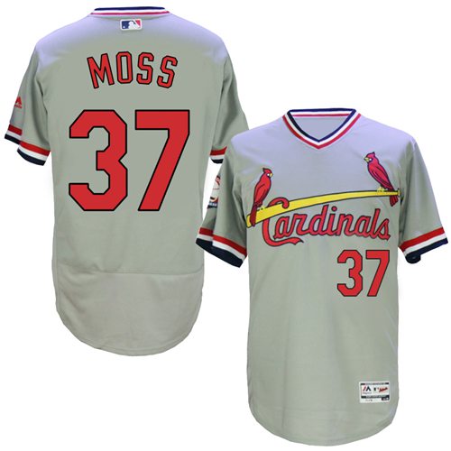 Cardinals #37 Brandon Moss Grey Flexbase Authentic Collection Cooperstown Stitched Jersey - Zenithce