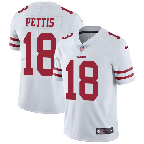 San Francisco 49ers #18 Dante Pettis White Vapor Untouchable Limited Stitched Jersey - Zenithce