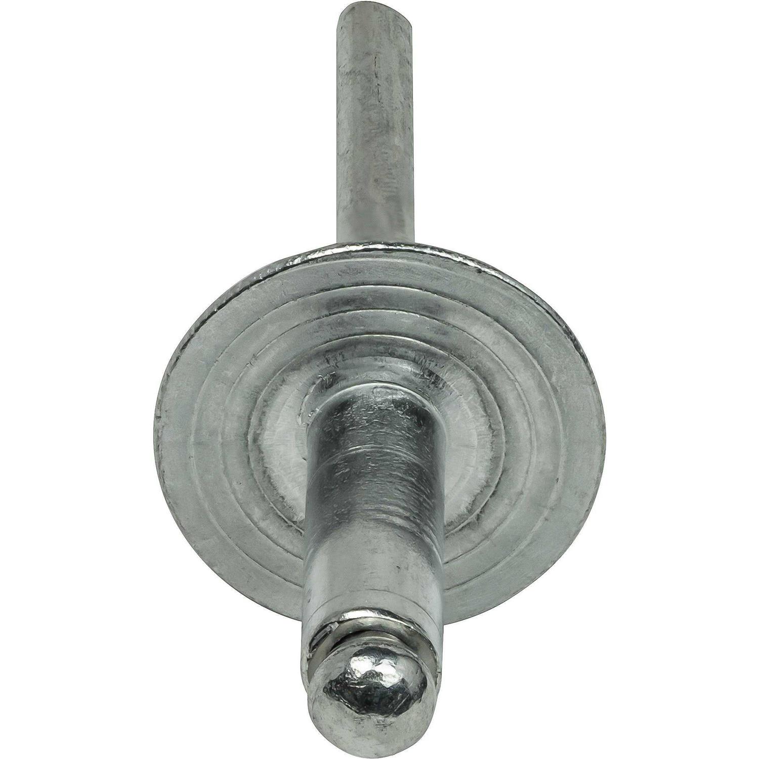 Fastenere.com Large Flange Pop Rivets 3/16 x 1 Aluminum Body Steel Mandrel Large Dome Head 6-16 Gap .876 - Zenithce