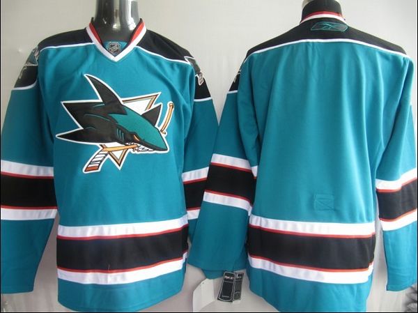 Sharks Blank Stitched Teal Jersey - Zenithce
