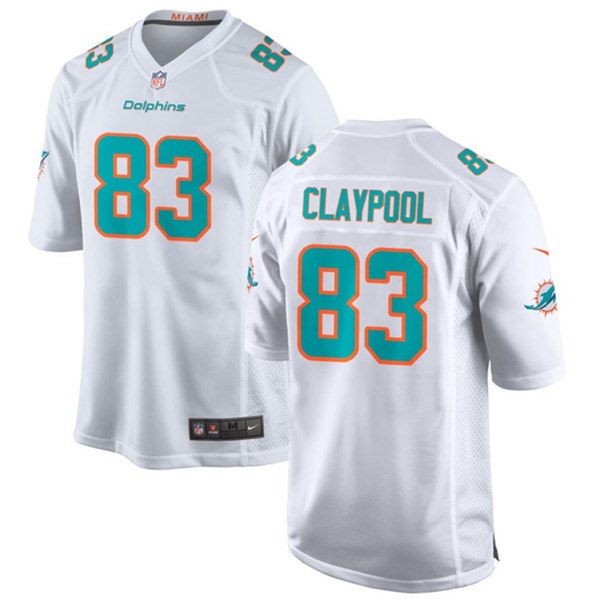 Miami Dolphins #83 Chase Claypool White Stitched Game Jersey - Zenithce