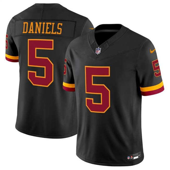 Washington Commanders #5 Jayden Daniels Black 2026 F.U.S.E. Hail Raiser Alternate Vapor Limited Stitched Jersey - Zenithce