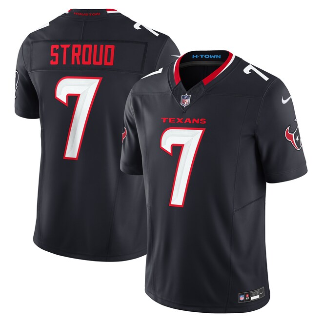 Custom Any name Houston Texans #7 C.J. Stroud Navy Vapor F.U.S.E. Limited Jersey Men Women Youth - Zenithce