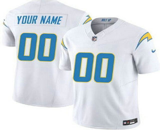 Los Angeles Chargers Customized Limited White FUSE Vapor Jersey - Zenithce
