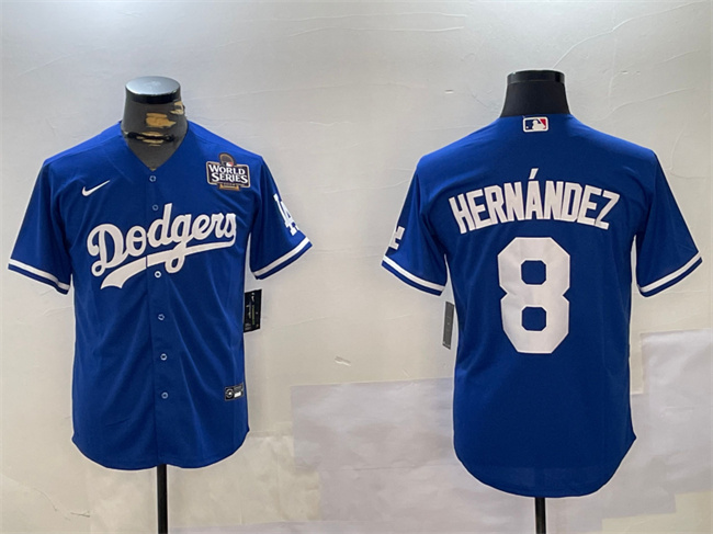 Los Angeles Dodgers #8 Enrique Hernández Royal 2024 World Series Cool Base Stitched Jersey - Zenithce