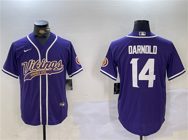 Minnesota Vikings #14 Sam Darnold Purple Cool Base Stitched Jersey - Zenithce