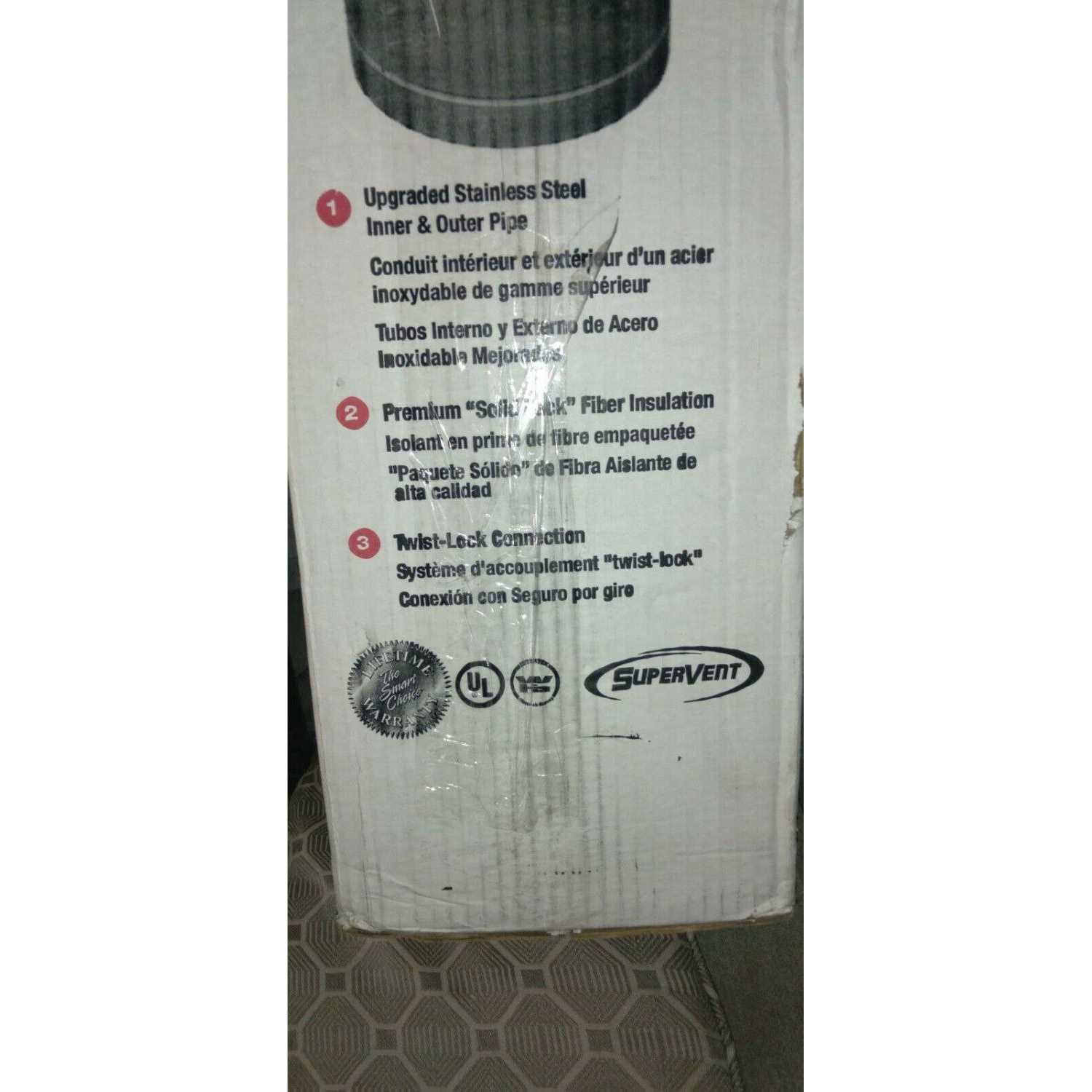 SuperVent 5-Piece Chimney Pipe Accessory Kit for Ceiling Support JSC6DCSP - Zenithce