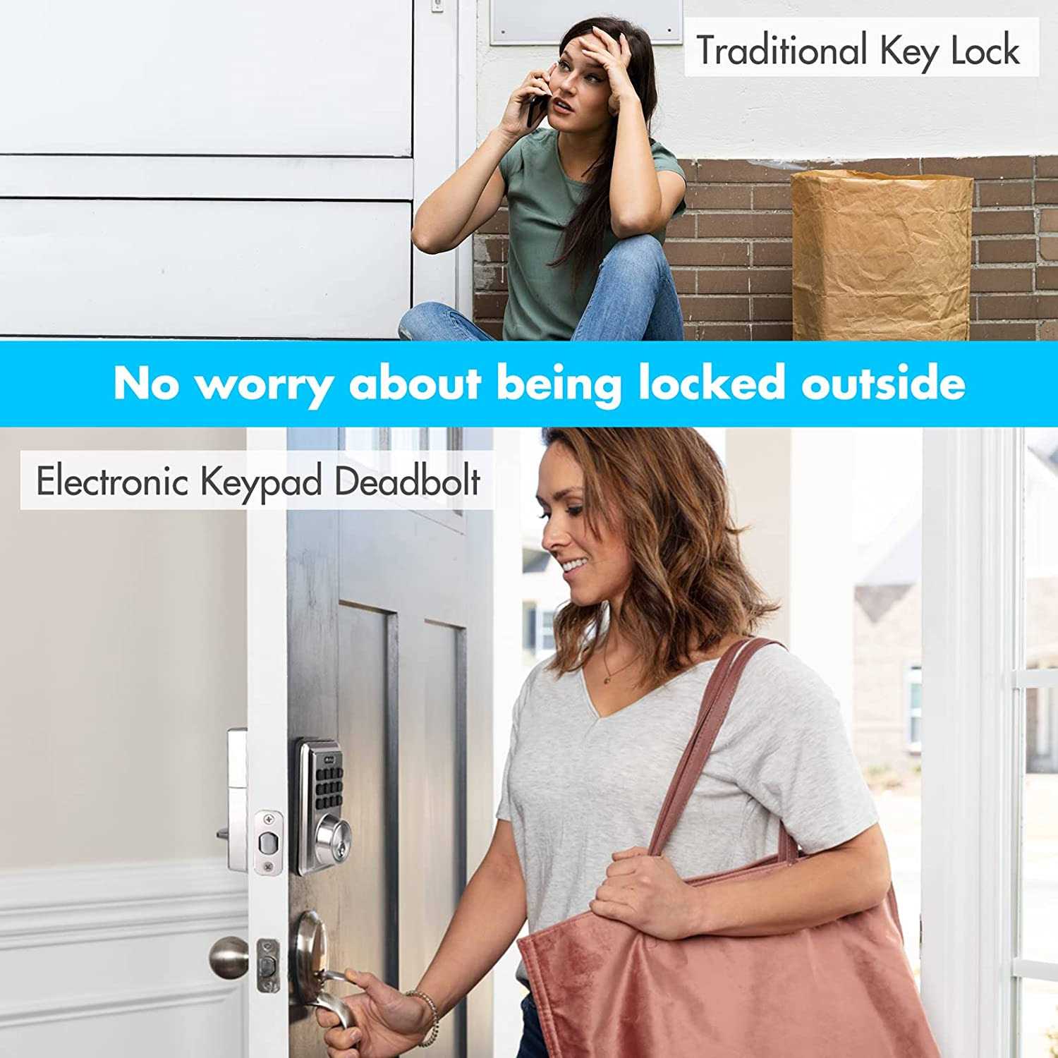 Imagic Keypad Deadbolt Keyless Entry Deadbolt Lock Electronic Keypad Door Lock - Zenithce