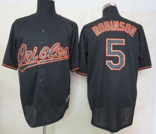 Orioles #5 Brooks Robinson Black Fashion Stitched Jersey - Zenithce