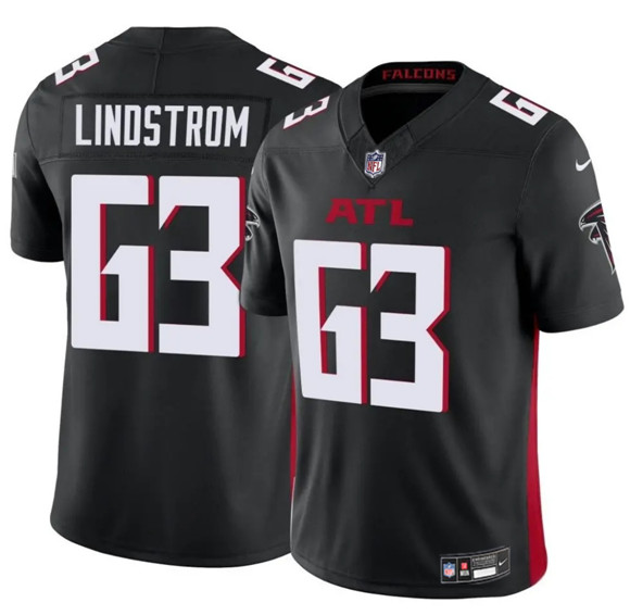 Atlanta Falcons #63 Chris Lindstrom Black 2025 F.U.S.E. Vapor Untouchable Limited Stitched Jersey - Zenithce