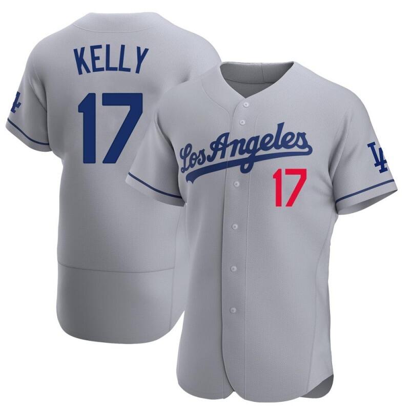 Los Angeles Dodgers Grey #17 Joe Kelly Flex Base Stitched Jersey - Zenithce
