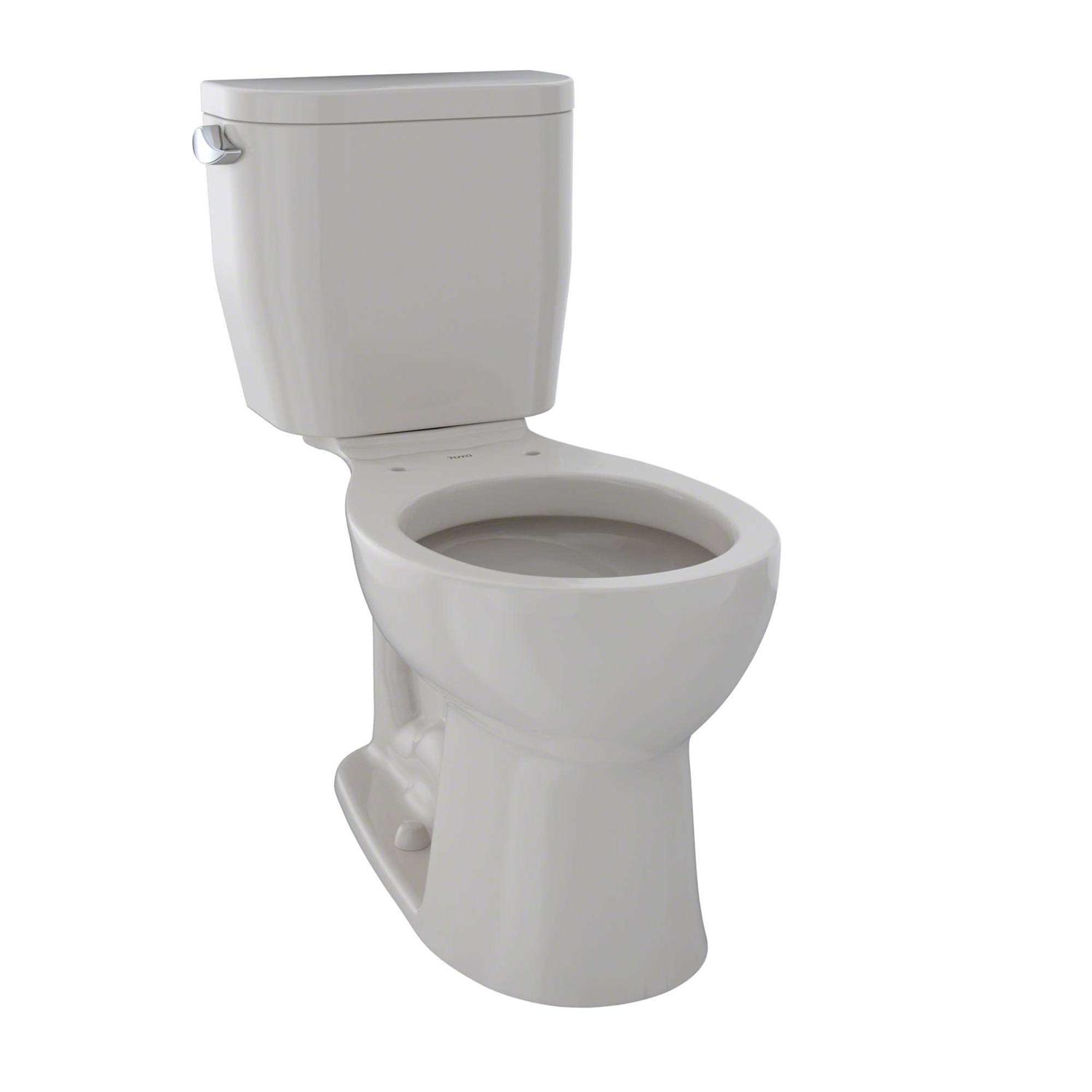 TOTO Entrada Two-Piece Round 1.28 GPF Universal Height Toilet CST243EF# - Zenithce