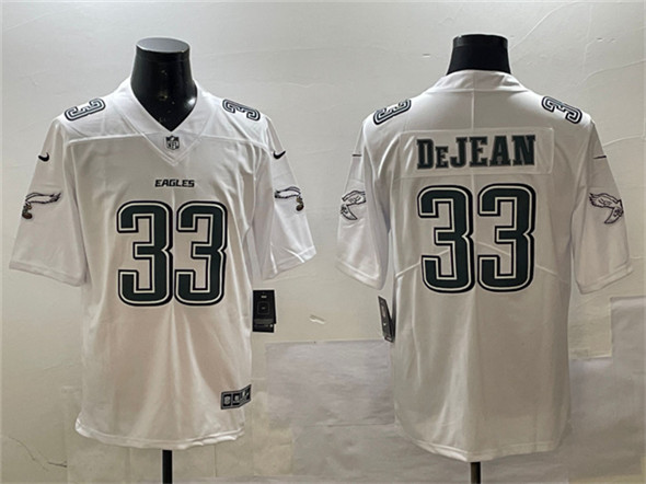 Philadelphia Eagles #33 Cooper DeJean White Fashion New Vapor Untouchable Limited Stitched Jersey - Zenithce