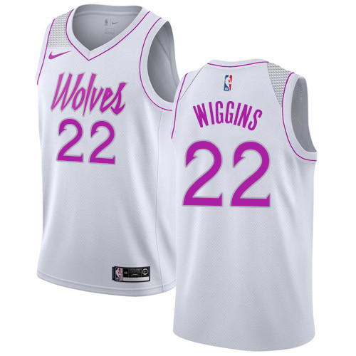 Timberwolves #22 Andrew Wiggins White Swingman Earned Edition Jersey - Zenithce