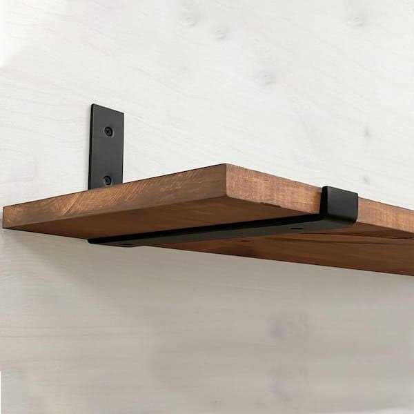 Crates & Pallet Black J Steel Shelf Bracket - Zenithce