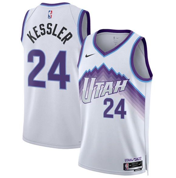 Utah Jazz #24 Walker Kessler White 2025 Association Edition Stitched Jersey - Zenithce