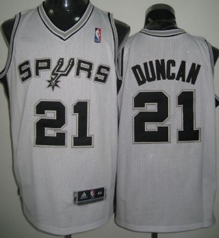 San Antonio Spurs #21 Tim Duncan White Swingman Jersey - Zenithce