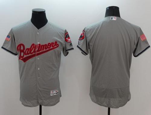 Orioles Blank Grey Fashion Stars Stripes Flexbase Authentic Stitched Jersey - Zenithce